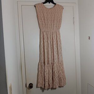 Treasure & Bond Smocked  Boho Maxi dress womens small